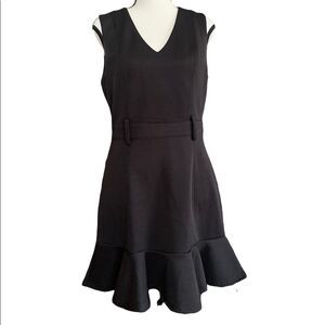 Aqua | black belt loop dress